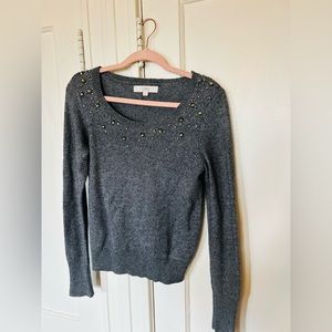 LOFT, gray sweater, size small